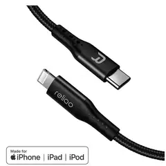 MCDODO - Cable de datos para iPhone MFI Tipo C a Lightning Reliqo RCA - 705 1.2m Negro