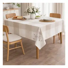 SALA FABULOSA - Mantel de mesa- Diseño Flor Plomo