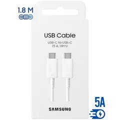 SAMSUNG - Cable 5A de 180cm para Galaxy A26 A36 A55 A56 Blanco