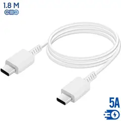 SAMSUNG - Cable 5A 180cm para Galaxy A34 A14 A53 A33 A73Blanco