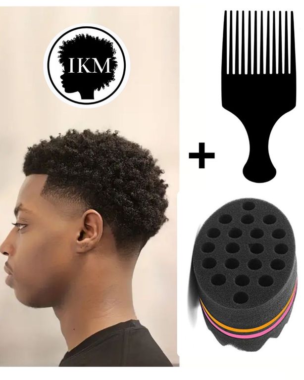 Dúo Esponja de cabello rizo y afro + Trinche desenredante