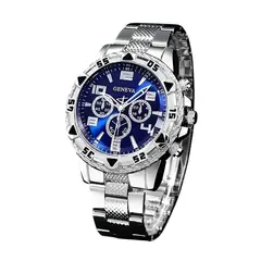 GENERICO - Pack 4 Reloj Elegante de Cuarzo Incluye Esclava Collar Anillo