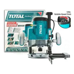 TOTAL - Router Fresadora Industrial 2200w Vel Variable + 5pz Tota