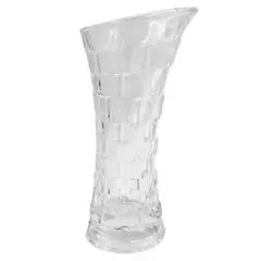 GENERICO - Florero de vidrio labrado 18cm x 7cm