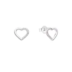 SANTORAL - Aretes Corazón Brillos - Plata