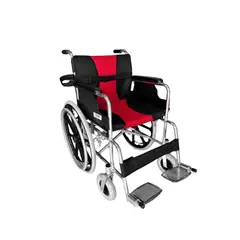 SALUX - SILLA DE RUEDAS ESTANDAR DE ALUMINIO DOBLE FORRO ROJO