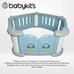 BABY KITS - Corral Pentagono para niños Celeste