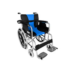 SALUX - SILLA DE RUEDAS ESTANDAR DE ALUMINIO DOBLE FORRO AZUL