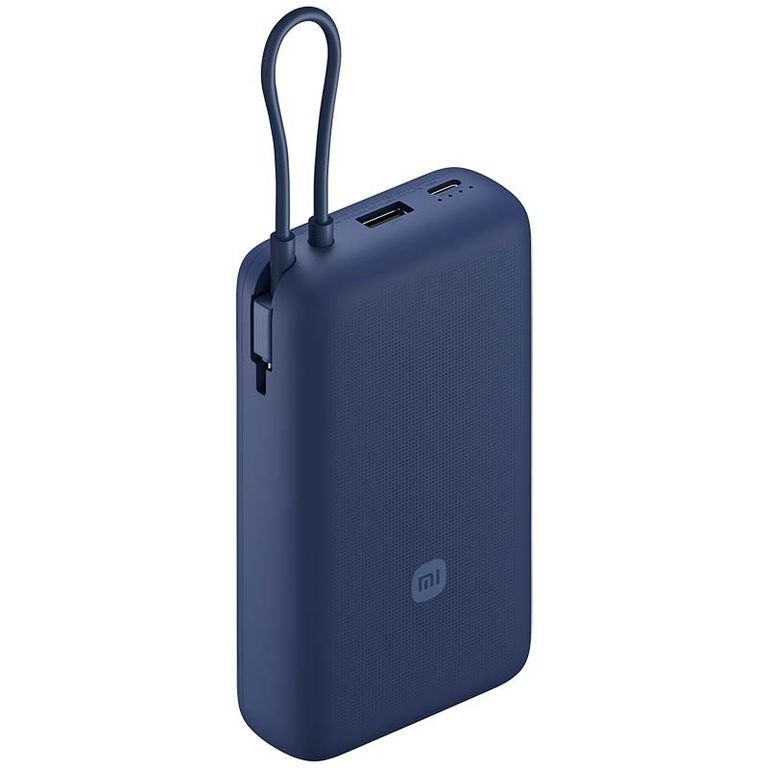 Power Bank 20000mah 33w Carga Rapida cable Integrado - Azul