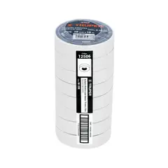 TRUPER - Paquete de Cintas de aislar de 18 m x 19 mm Blanca 12506-8