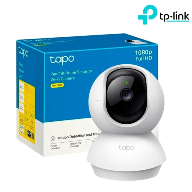 Cámara de Seguridad Wi-Fi Tapo C200 Giratoria 360° 1080P Full HD Blanco