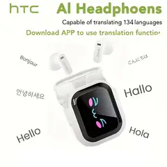 GENERICO - Audifonos Traductores Electrónicos 134 Idiomas, Pantalla LED HD, Micrófono Integrado, Control Táctil, Diseño Ligero