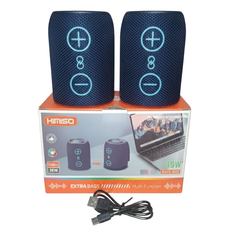 PARLANTE KMS 808 AZUL CON ALTA POTENCIA DE SONIDO