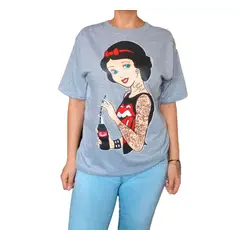 GENERICO - Polo Mujer Diseño Blanca - Gris