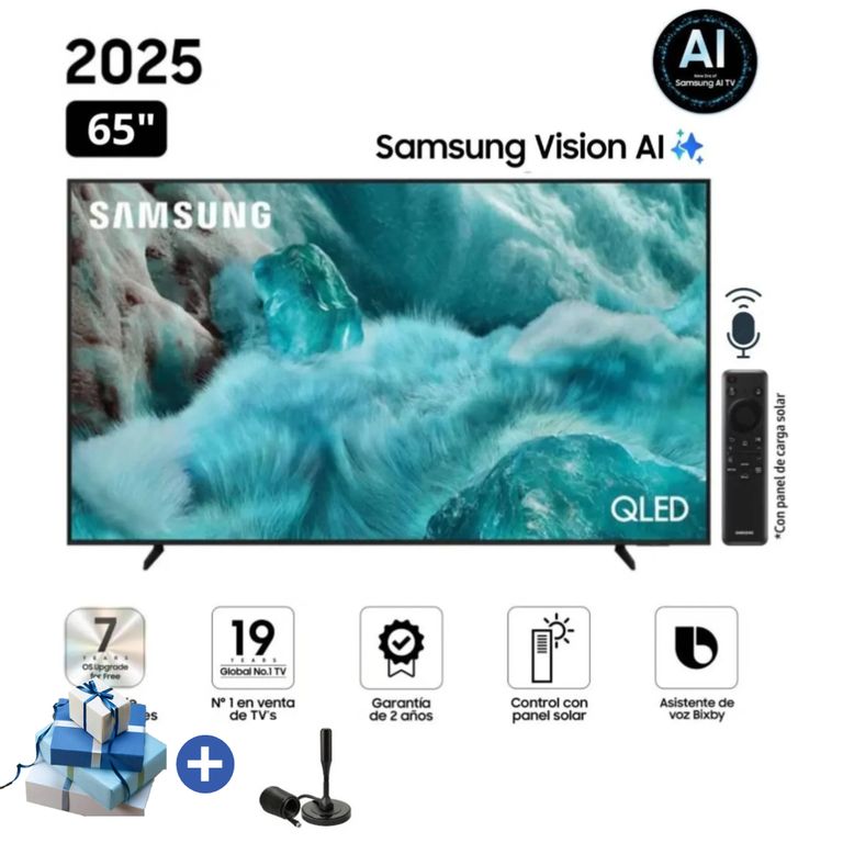Televisor Smart TV 65 QLED 4K UHD QN65Q7FAAGXPE 2025 + Antena Digital