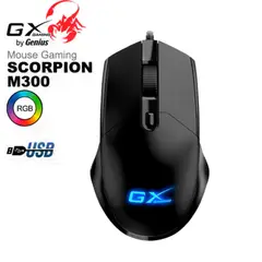 GENIUS GX - MOUSE SCORPION M300 2400 DPI 4-BOT RGB NEGRO