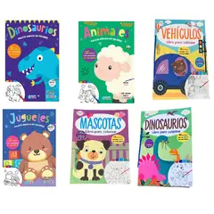GENERICO - Pack x 2 libros para Colorear con agua niño