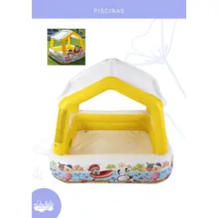 INTEX - Piscina inflable con toldo para niños