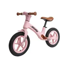 GENERICO - BICICLETA DE EQUILIBRIO INFANTIL ROSA CON MARRON - A12
