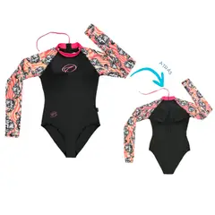 AQUA&MODA - Body Lycra con Proteccion UV Marca BOLTIO Aquamoda BL2NR1 - NEGRO CON ROSA