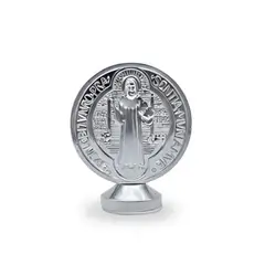 SANTORAL - Medalla de San Benito para Mesa - Plateada