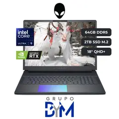 DELL - Alienware 18 Area 51, Core Ultra 9 275HX, RTX 5090 24GB, 64GB RAM, 2TB SSD, 18″ QHD+ 300HZ