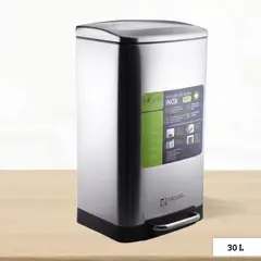 GENERICO - Papelera de Acero inox con Pedal Facusa 30 Litros