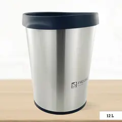 GENERICO - Papelera de Acero Inox Desk Facusa 12 Litros