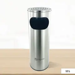 GENERICO - Papelera de Acero Inox Alba Facusa 12 Litros