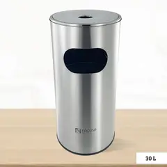 GENERICO - Papelera de Acero Inox Cigar Facusa 30 Litros