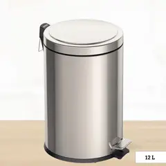 TRAMONTINA - Papelera con Pedal de Acero Inoxidable 12 litros