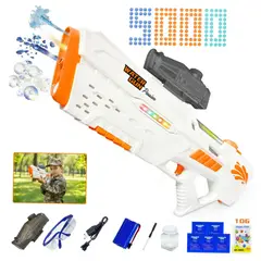 GENERICO - Lanzador de agua eléctrica automática con luces led 3 en 1 amarillo