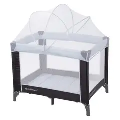 BABY TREND - Corral Cuna Portátil EZ Ride Nursery Center Twinkle Midnight Gris hasta 13.6 kg