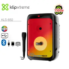 KLIP XTREME - PARLANTE KLS-652 BOOMFIRE X 1500W INCLUYE MICROFONO RADIO FMUSBSD BLUETOOTH