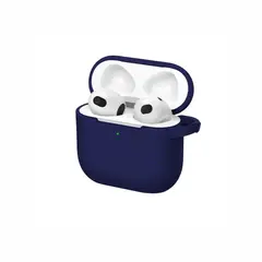 SPACE - Funda protectora de silicona para audifonos AirPods 4 - azul