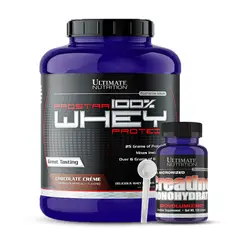ULTIMATE NUTRITION - Prostar 100 % Whey 5 LB - Chocolate Crema + Creatina 120 g + Scoop