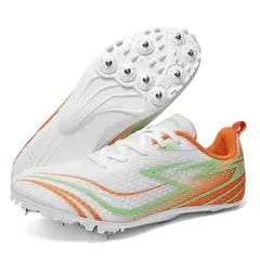 DANWEILE - Zapatillas de atletismo con clavos para estudiantes Naranja