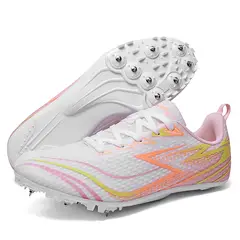 DANWEILE - Zapatillas de atletismo con clavos para estudiantes - Rosa