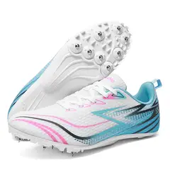 DANWEILE - Zapatillas de atletismo con clavos para estudiantes - Azul