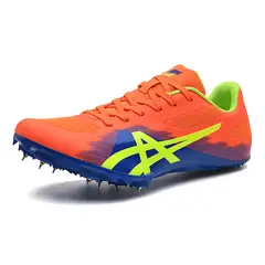DANWEILE - Zapatillas deportivas con clavos para atletismo de estudiantes Naranja