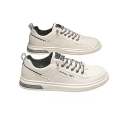 DANWEILE - Zapatos casuales planos cómodos para hombre - Beige