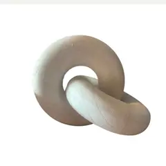 LAR DANIELSEN - Nudo decorativo de madera Knot - Acabado natural blanco