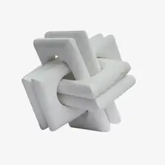 LAR DANIELSEN - Nudo decorativo de madera Knot - Acabado natural blanco