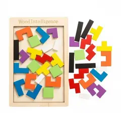 GENERICO - Juego Didáctico Tablero de Tetris de Madera