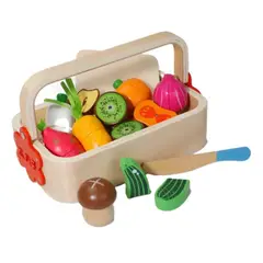 GENERICO - Set de Juego de Canasta de Verdudras Magnéticos de Madera