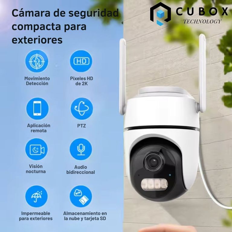 CAMARA WIFI MODELO DOMO CON LUCES 2MPX UN SOLO LENTE