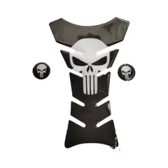 GENERICO - PROTECTOR PARA TANQUE GASOLINA DISEÑO THE PUNISHER 3 PCS