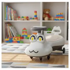 GENERICO - CARRO MONTABLE DIVERSIÓN SEGURA Y ACTIVA PARA NIÑOS – HELICÓPTERO AZUL