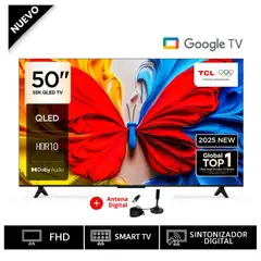 TCL - Televisor 50 50S5K QLED FHD + Antena Digital