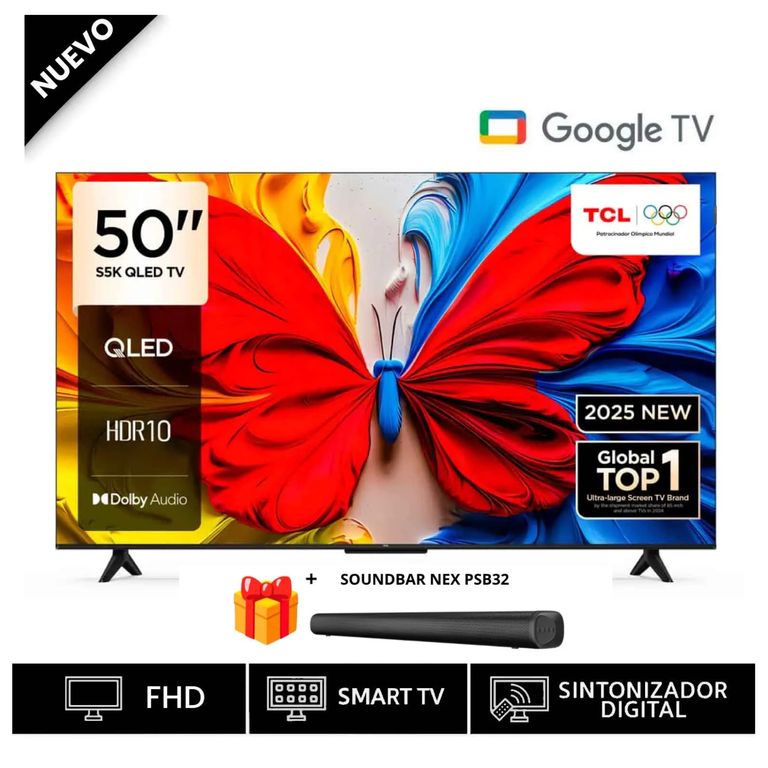 Televisor 50 50S5K QLED FHD + Soundbar Nex